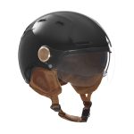 Casque de Vélo / E bike / Trottinette avec Visière NOIR BRILLANT