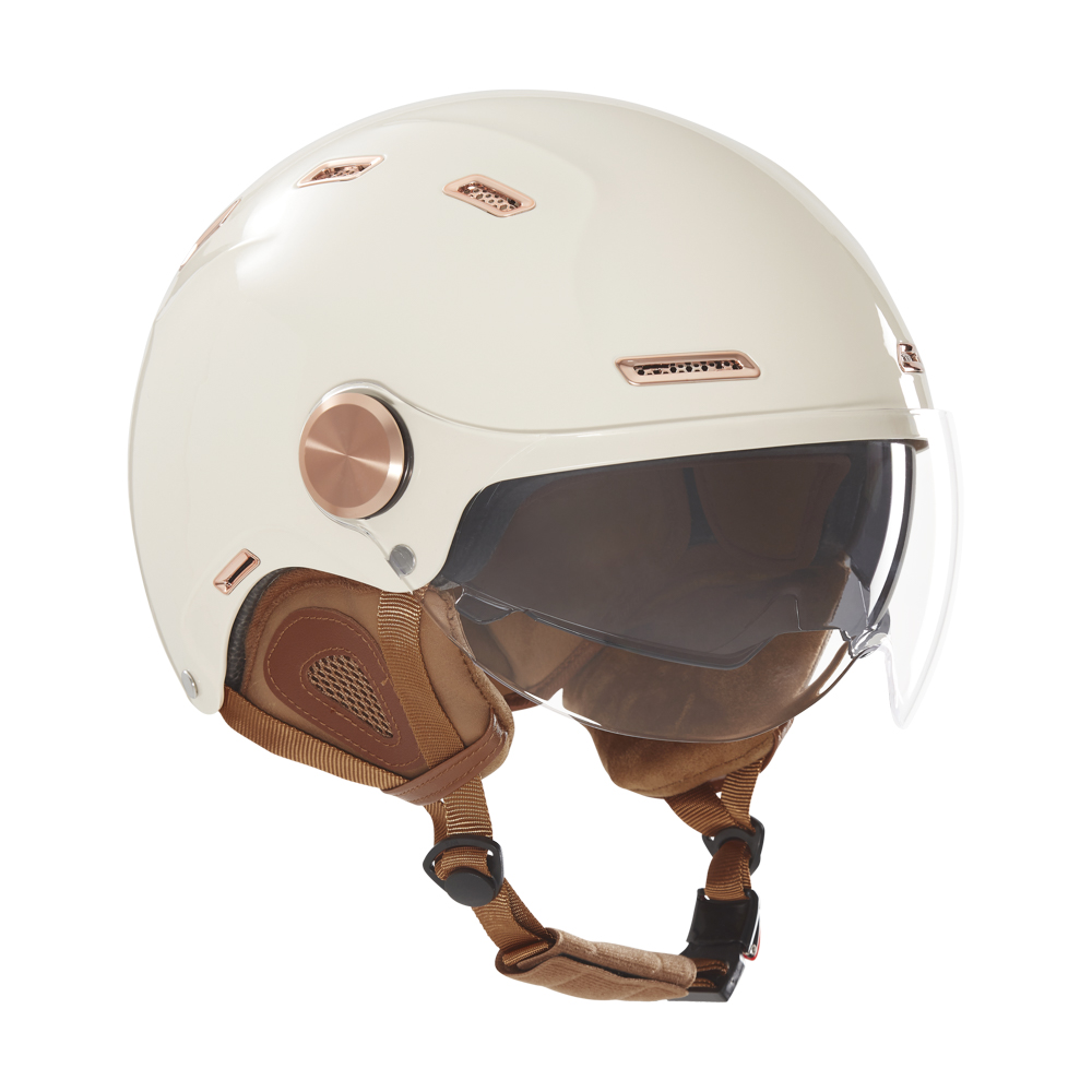 casque-avec-visiere-velo-464vmj-1.jpg Casque de Vélo / E bike / Trottinette avec Visière CREME – Image 1