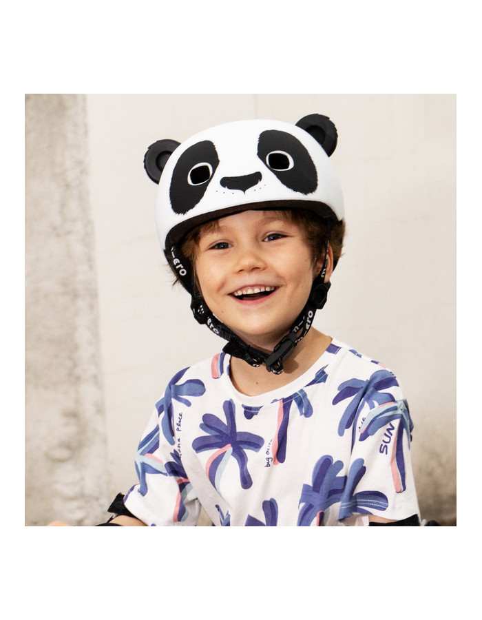 casque-bebe-velo-334jay-1.jpg Casque de vélo bébé "Panda" avec LED (46/50cm) Micro DRÖM – Image 1