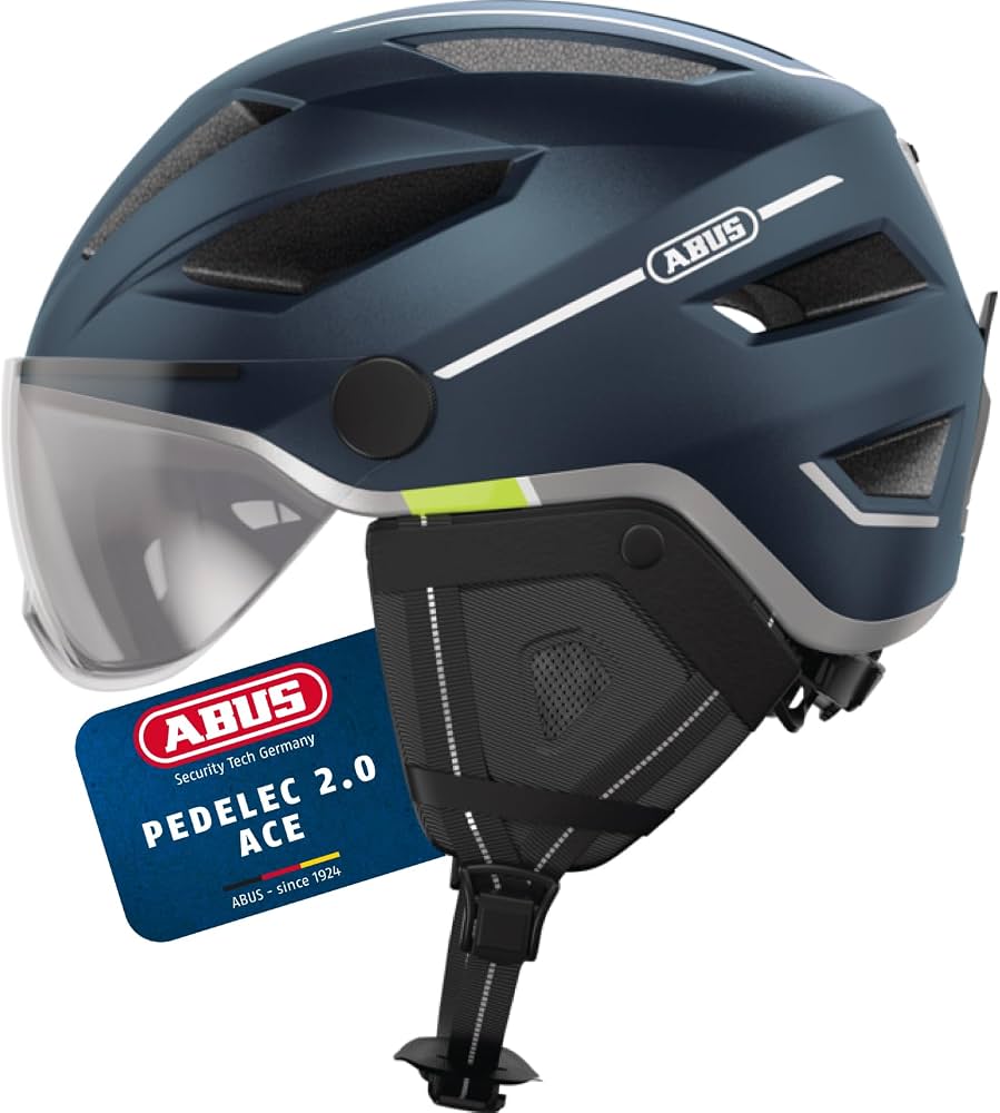 casque-velo-abus-523khl-1.jpg ABUS Pedelec 2.0 ACE City Helmet, Bicycle Helmet with Tail Light, Visor | NTA Helmet for Men and Women with Rain Hood, Earmuffs and Fidlock Magnetic Closure : Amazon.fr: Sports & Outdoors – Image 1