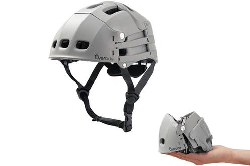casque-velo-pliable-061kjj.webp Casque vélo Overade CASQUE PLIANT ZOOM S/M GRIS 10031GY500 | Darty – Image 1