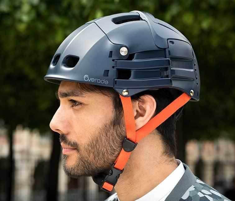 casque-velo-pliable-164bxa.jpg Casque Vélo Pliant Overade Plixi Fit Bleu S M (54 58 cm) / Bleu – Image 1