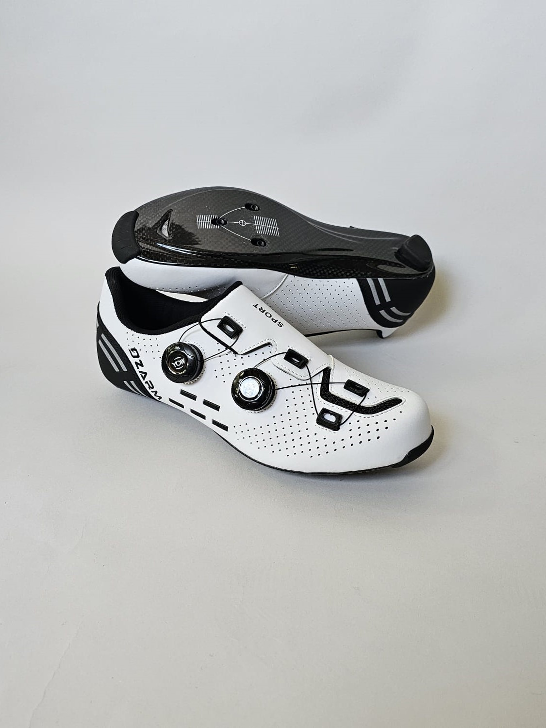 chaussure-cyclisme-279vtj-1.jpg Chaussures Vélo Sport Carbon One White – Ozarm – Image 1