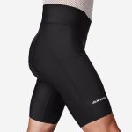 Cuissard court de vélo de route sans bretelles endurance homme, EDR noir