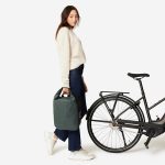 SACOCHE VELO SUR PORTE BAGAGES 500 20L IMPERMEABLE BEIGE