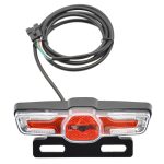 Starnearby Feu Arrière Vélo électrique 36V 48V Haute Luminosité, Lampe Arrière Étanche LED, Feu Arrière d'avertissement de Conduite de Nuit, Feu ...