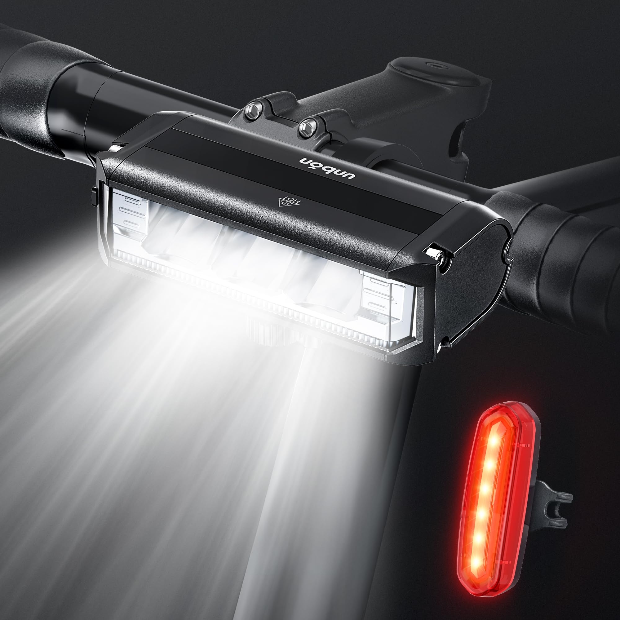 lumiere-pour-velo-293ait-1.jpg Lumiere Velo Avant et Arriere, UNBON Ensemble Éclairage Vélo LED Puissant 5 Modes Lampe Vélo Rechargeable USB Étanche IPX5 Lumière Avant Arrière pour Vélo VTT VTC Cycliste : Amazon.fr: Sports et Loisirs – Image 1