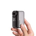 TOPUMP Mini Pompe vélo électrique, Ultra Petite Pompe à Batterie 120PSI avec Manomètre pour Vélo de Course, VTT et Ville Valve Presta et Schrader, ...