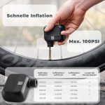ROCKBROS Mini pompe à vélo électrique Mini pompe rechargeable maximale – Rinosbike.fr