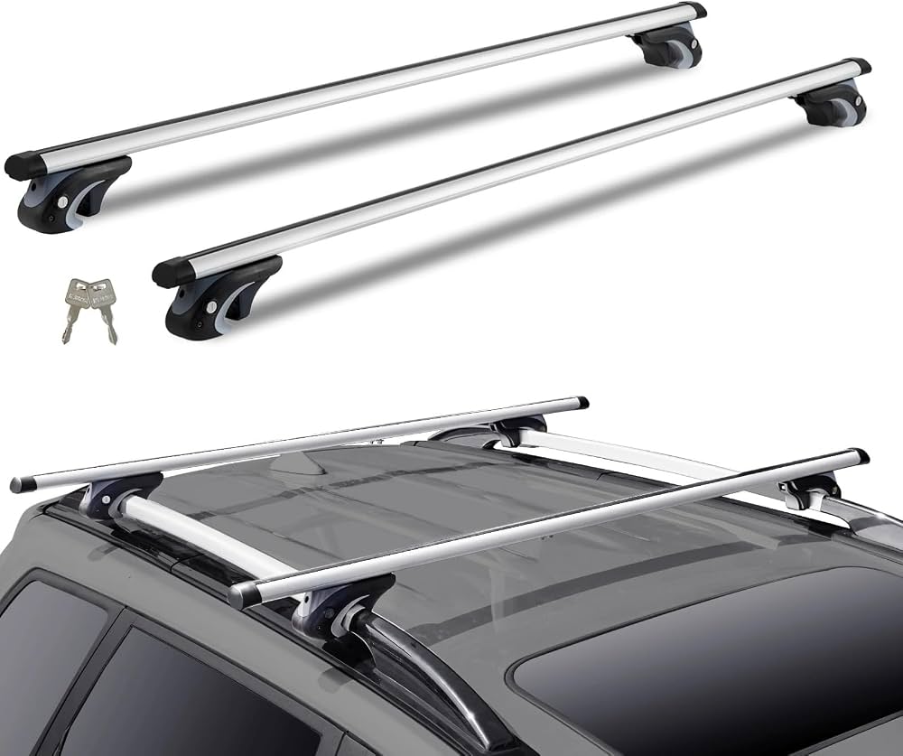 porte-bagage-560gmu-1.jpg Amazon.fr : Porte Bagage Voiture Barre transversale de Toit en Aluminium Porte Bagages Porte Bagages 200LBS Barre transversale de Toit supérieure Barre transversale réglable Barres Toit Voiture – Image 1