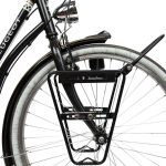 Porte bagage avant vélo pour fourche rigide et télescopique Noir