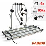 Porte vélos sur la paroi arrière d'un camping car pour 4 vélos Bici Ok Compatto Camper