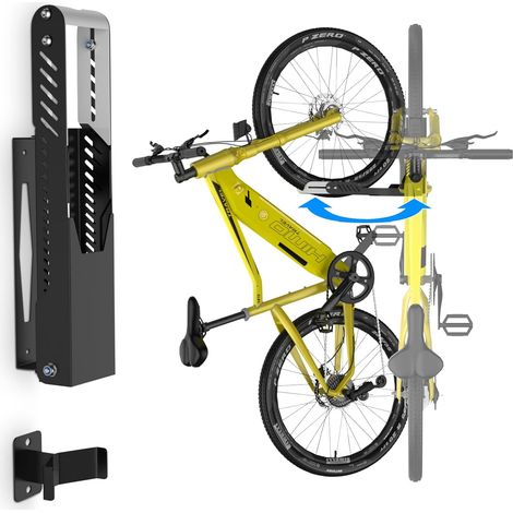 porte-velo-garage-953hjl-1.jpg Support Velo Mural Pivotant Extensible Mural Porte Vélo, Porte Velo Mural Pliable Réglable, Aucun Levage Nécessaire. économiseur d'espace, Support Vertical de Vélo Pratique pour Maison Garage – Image 1