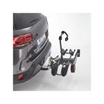 Mottez – Porte vélos sur attelage rabattable 2 vélos – Fixation rapide sans outils – Charge max 30 kg – Compatible vélo électrique – Basculable pour accès coffre