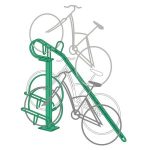 VelHup Confort Support 3 Vélos Double Rack Gain De Place +75% Vélo Galaxie