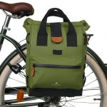 Sacoche vélo arrière étanche convertible en sac à dos 22L KAKI