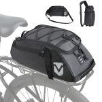 VERTAST Sacoche Vélo Arrière Étanche Porte Bagages, Noir2 | Avec Housse de Pluie, Multifonctionnelle, Avec Bandoulière : Amazon.fr: Sports et Loisirs