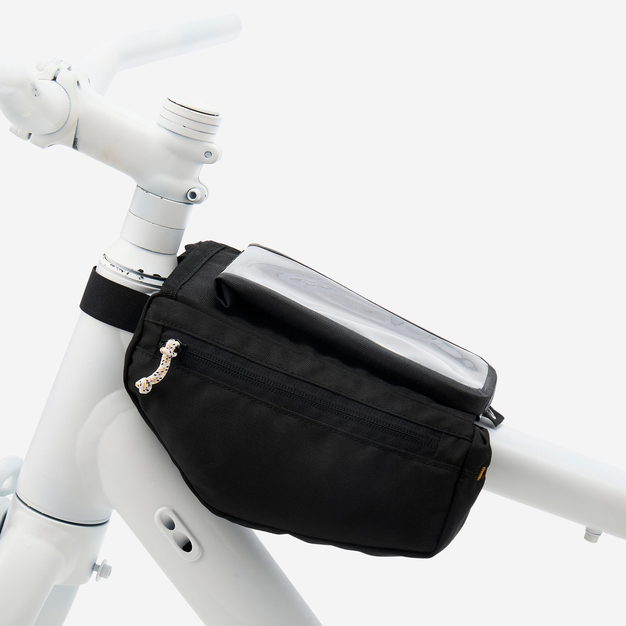 sacoche-cadre-velo-005npe-1.jpg Sacoche de cadre vélo smartphone 2x1L, ACTV 100 noire – Image 1