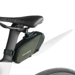 ROCKBROS Sacoche Selle Vélo 0,4L Arrière Compact avec Garde Boue Fonction 2 en 1 Support PVC Petit Sac Siège VTT Sac Tige Selle Montage Facile Rapide ...