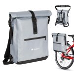 Todeco Sac à Dos de Vélo Sacoches de vélo pour Porte Bagages 20L Gris | Sac à Dos étanche et Sacoche Bandoulière, Imperméable & Réfléchissante, ...