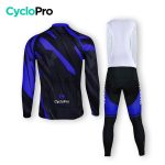 TENUE CYCLISTE AUTOMNE BLEUE ABSTRACT+ CycloPro